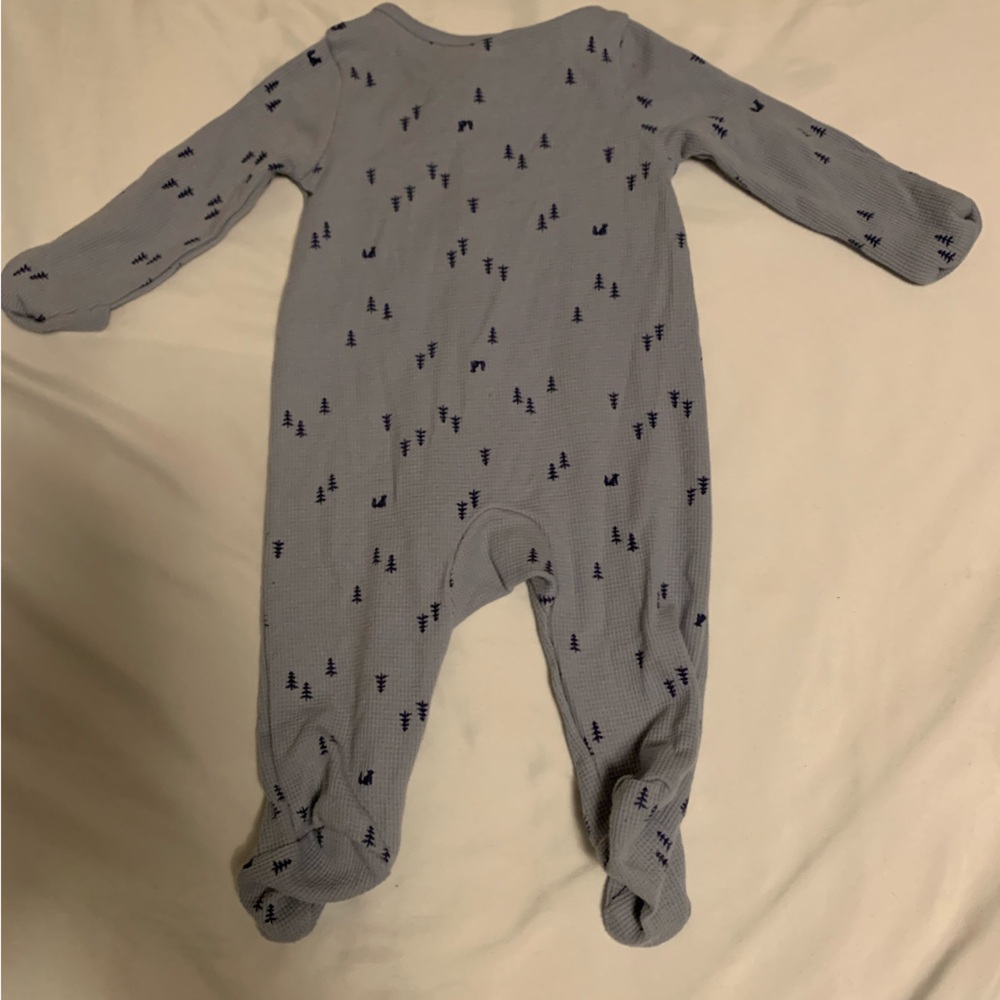 Carter's Blue Patterned Footie - Picture 2 of 3